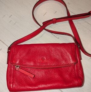 Kate Spade Red Leather Crossbody EUC